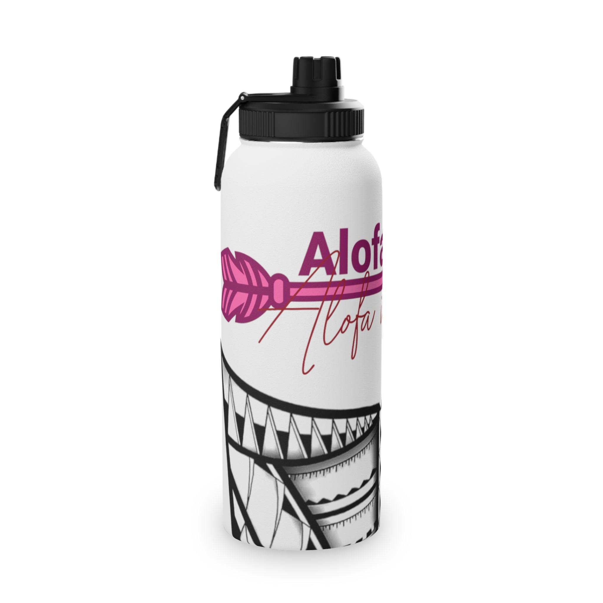 Aloha Love Stainless Steel Sports Water Bottle — Tribal Pink Beach Vibes