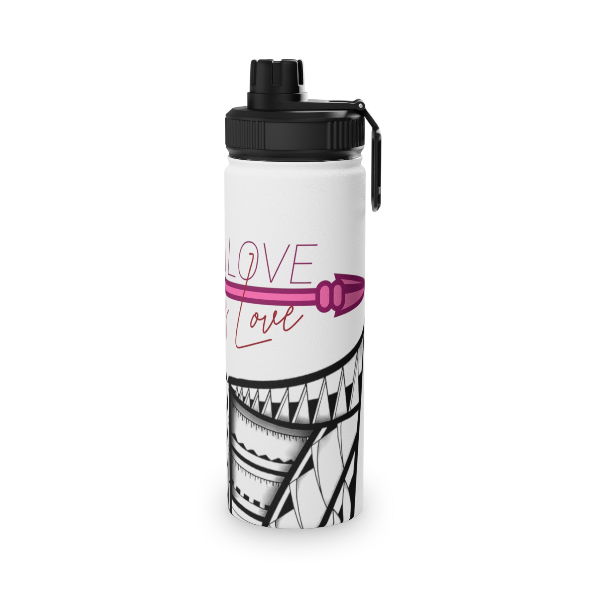 Aloha Love Stainless Steel Sports Water Bottle — Tribal Pink Beach Vibes