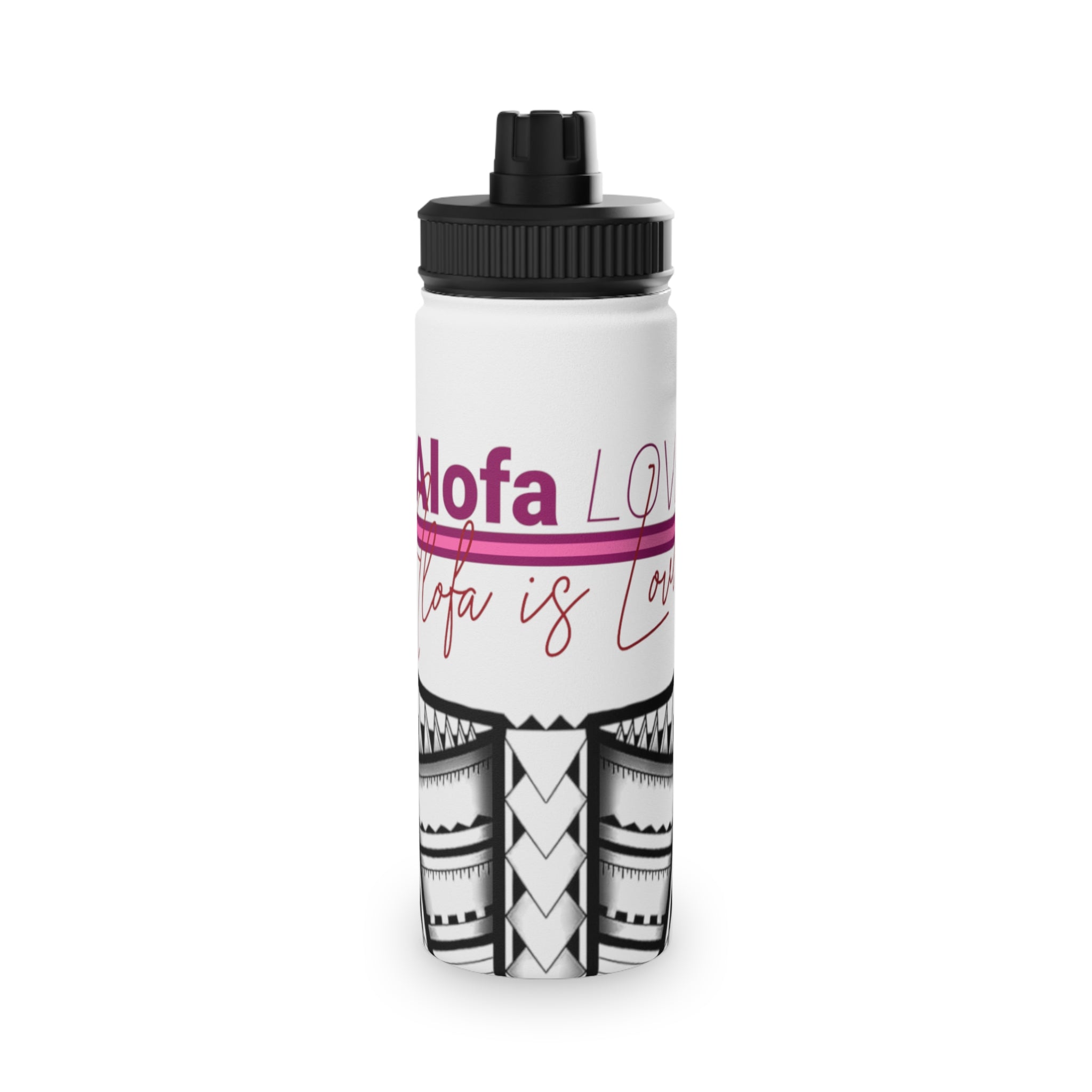 Aloha Love Stainless Steel Sports Water Bottle — Tribal Pink Beach Vibes