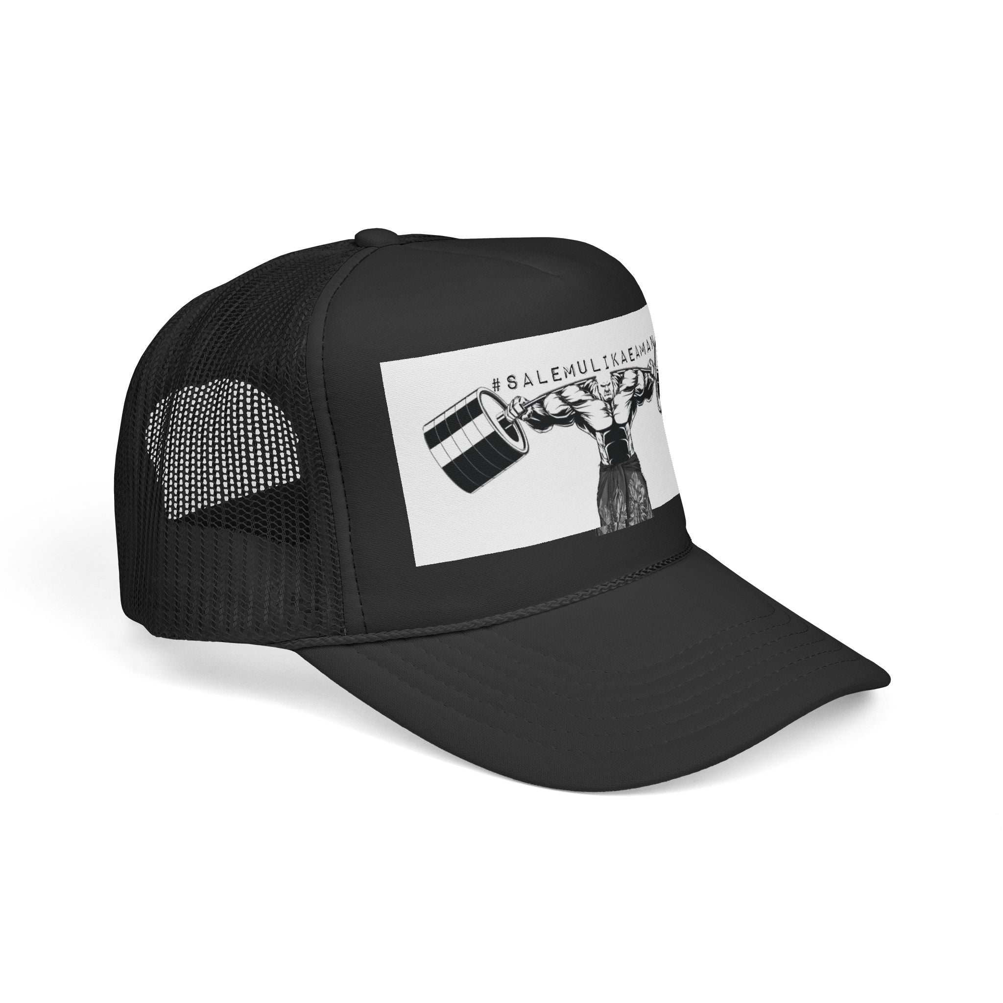 Strongman Trucker Hat — Vintage Weightlifting Graphic Cap