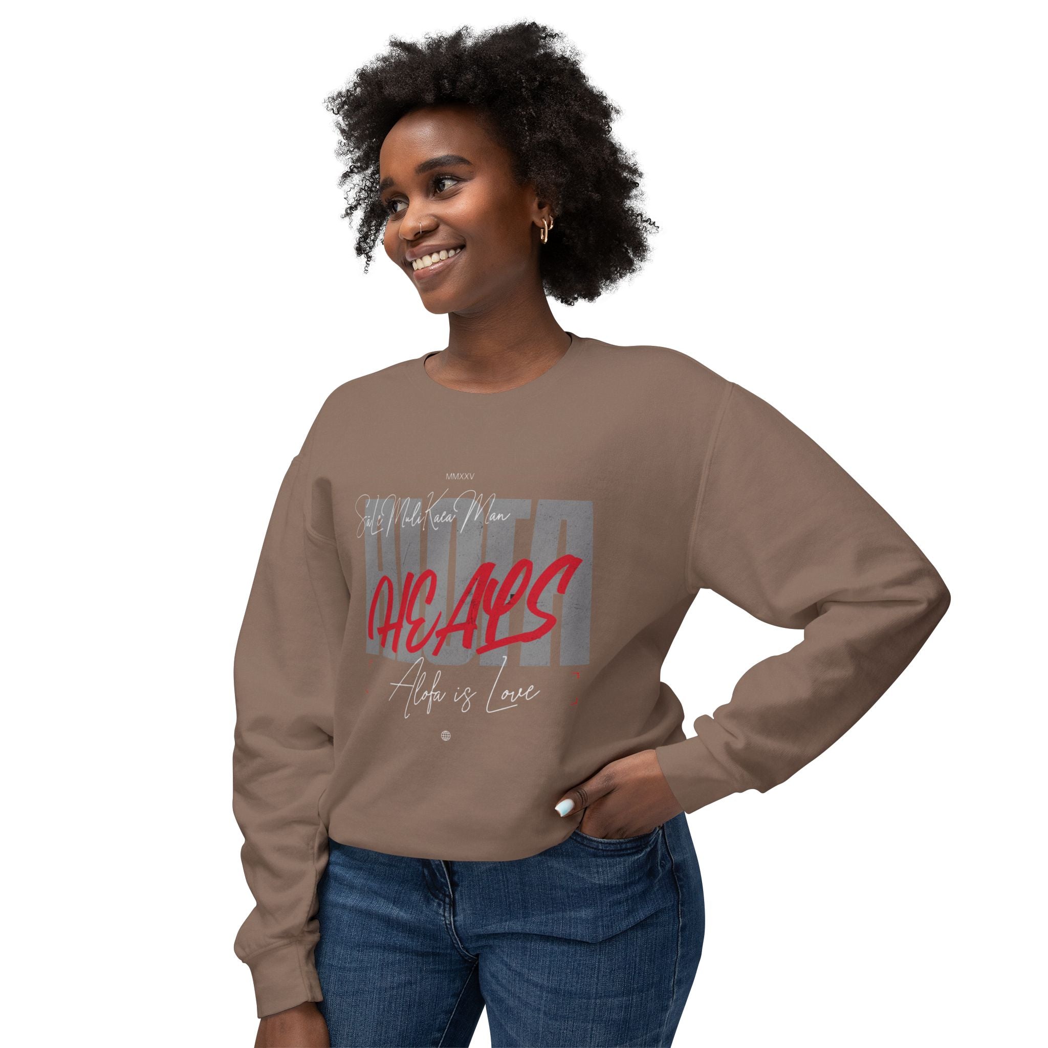 Alofa Is Love Crewneck Sweatshirt — Alpha Hears Graphic Pullover