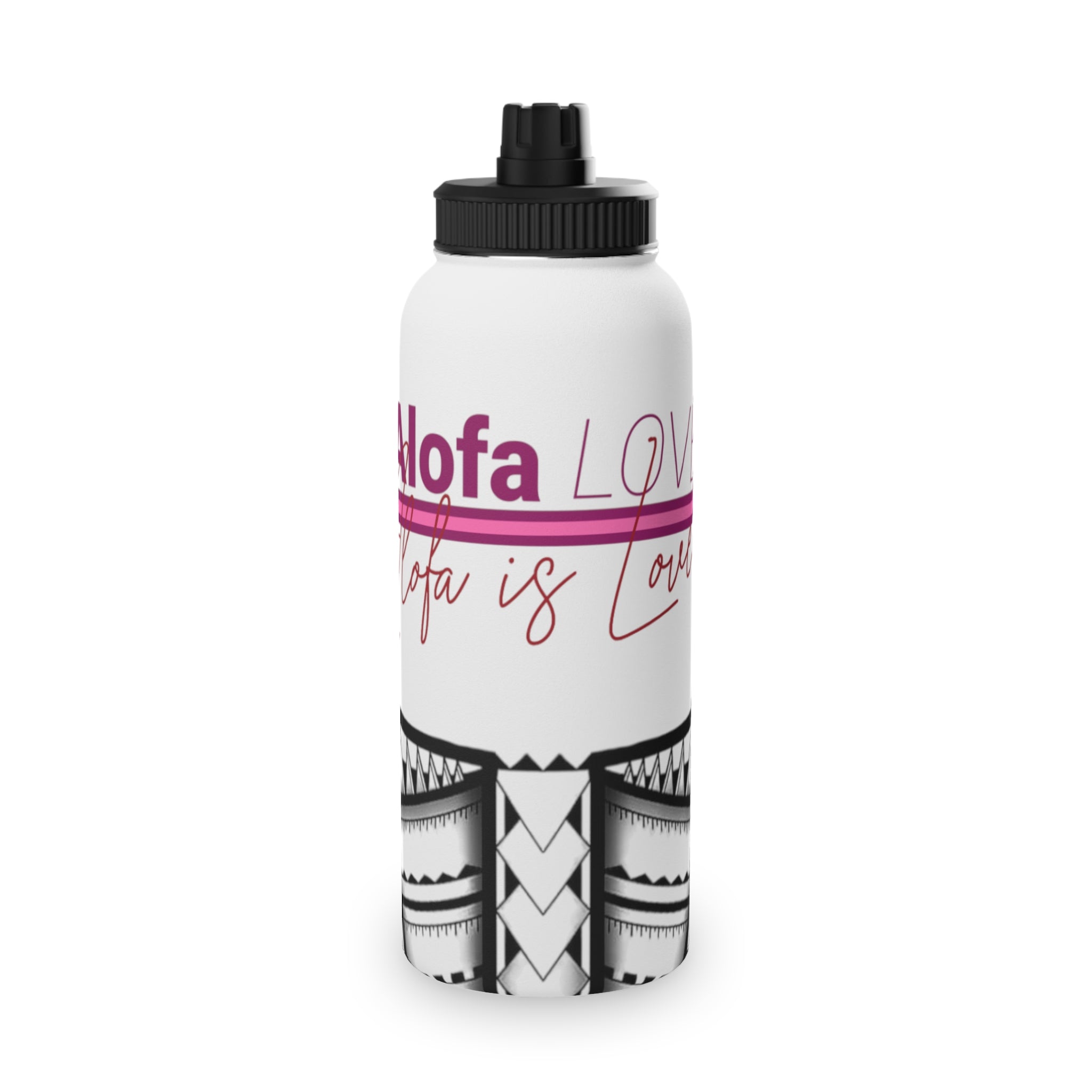 Aloha Love Stainless Steel Sports Water Bottle — Tribal Pink Beach Vibes