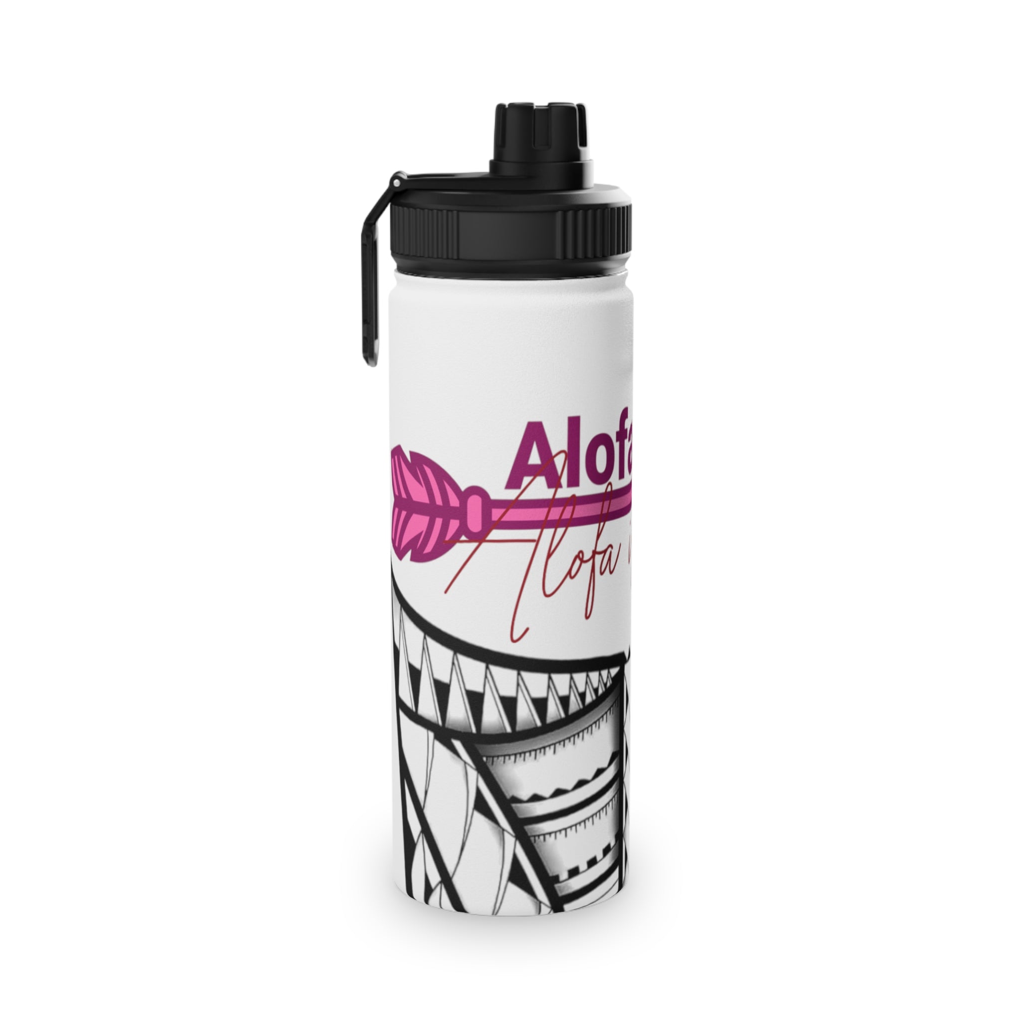 Aloha Love Stainless Steel Sports Water Bottle — Tribal Pink Beach Vibes