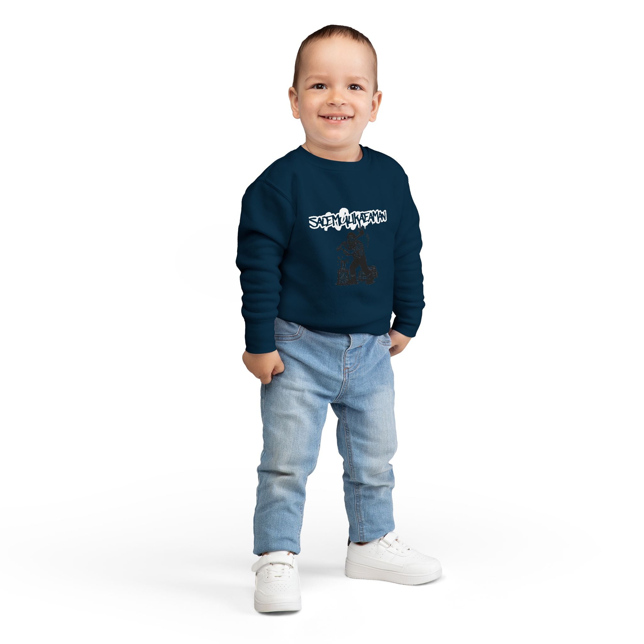 Kids Lumberjack Sweatshirt — ‘Sawdust & Axeman’ Graphic Toddler Pullover