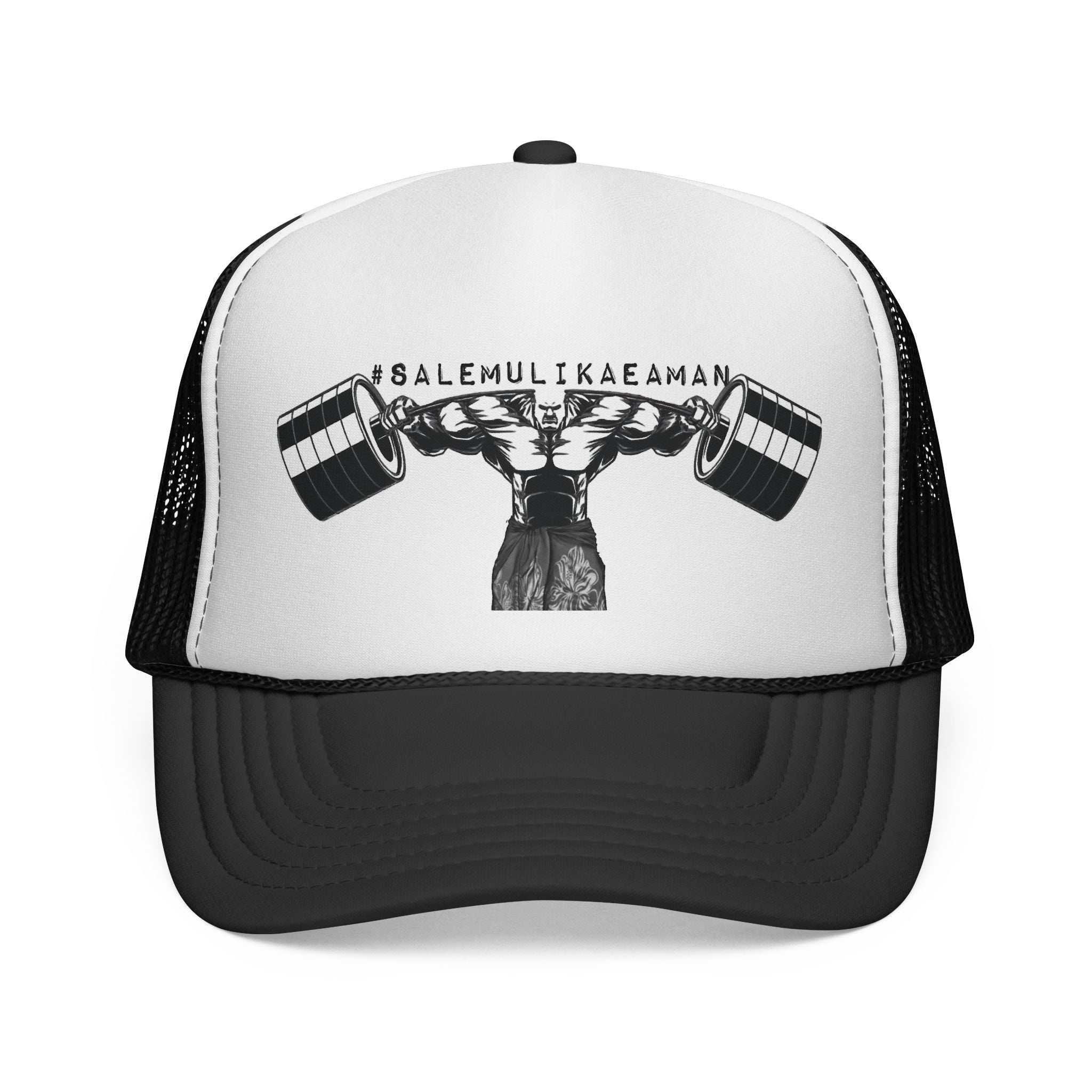 Strongman Trucker Hat — Vintage Weightlifting Graphic Cap