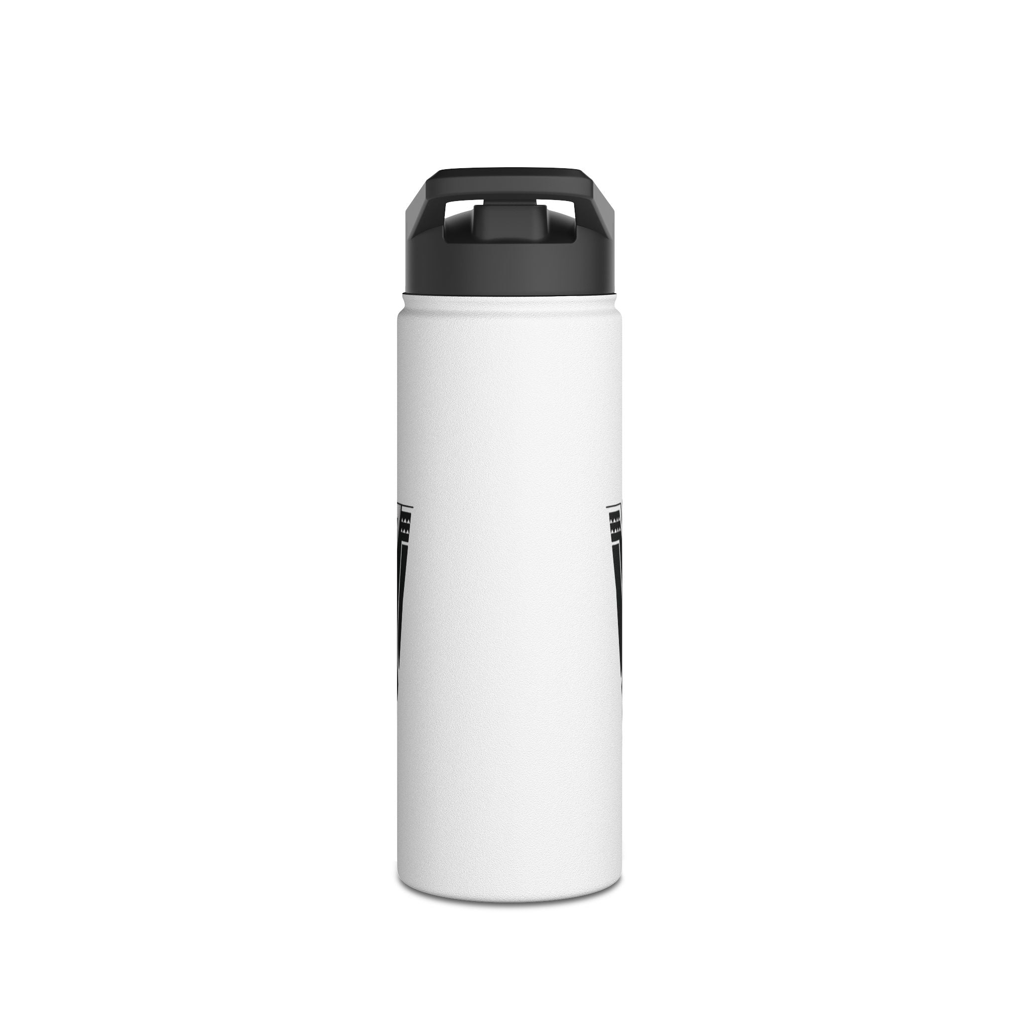Polynesian Tribal Surf Stainless Steel Water Bottle — 'LEMUIKAHE' Black Tattoo Design